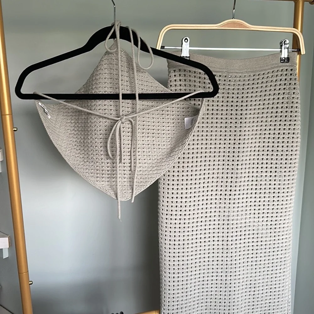 Reformation Woven Knit Two Piece Set - Picture 3 of 8